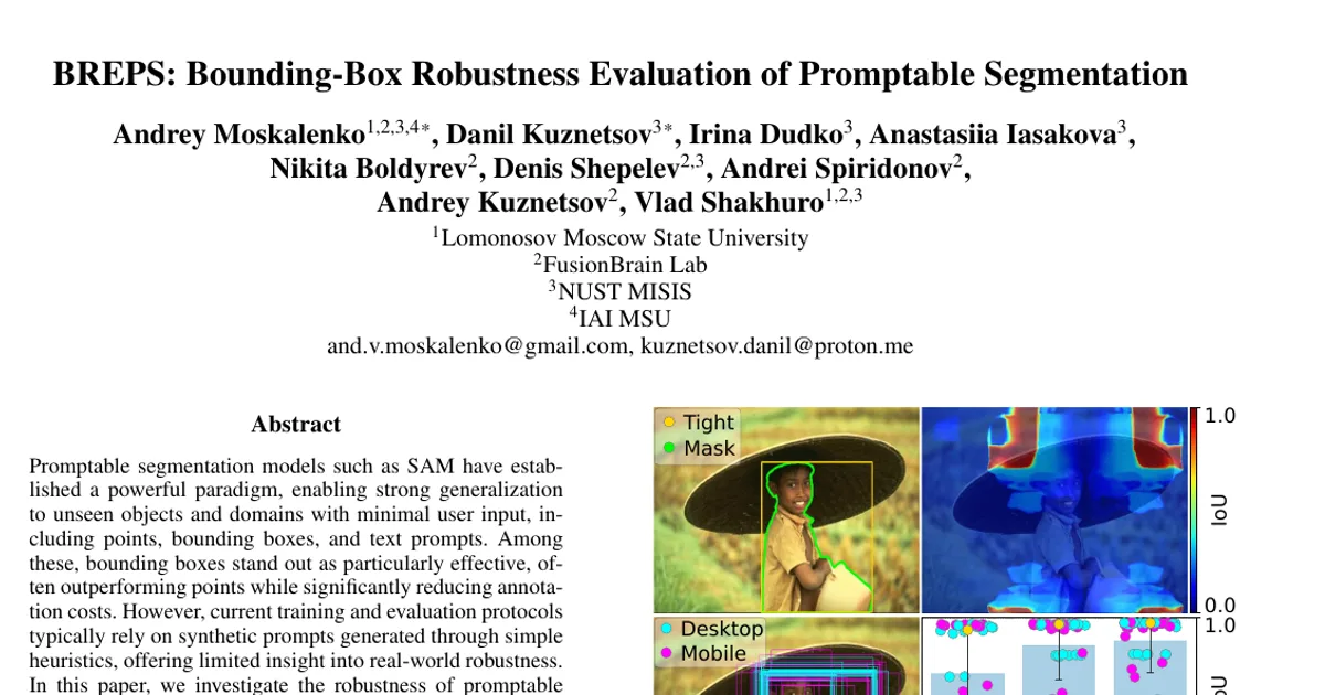 BREPS: Bounding-Box Robustness Evaluation of Promptable Segmentation