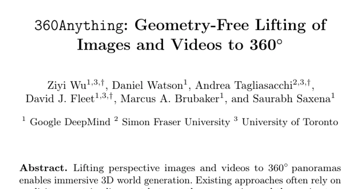 360Anything: Geometry-Free Lifting of Images and Videos to 360°