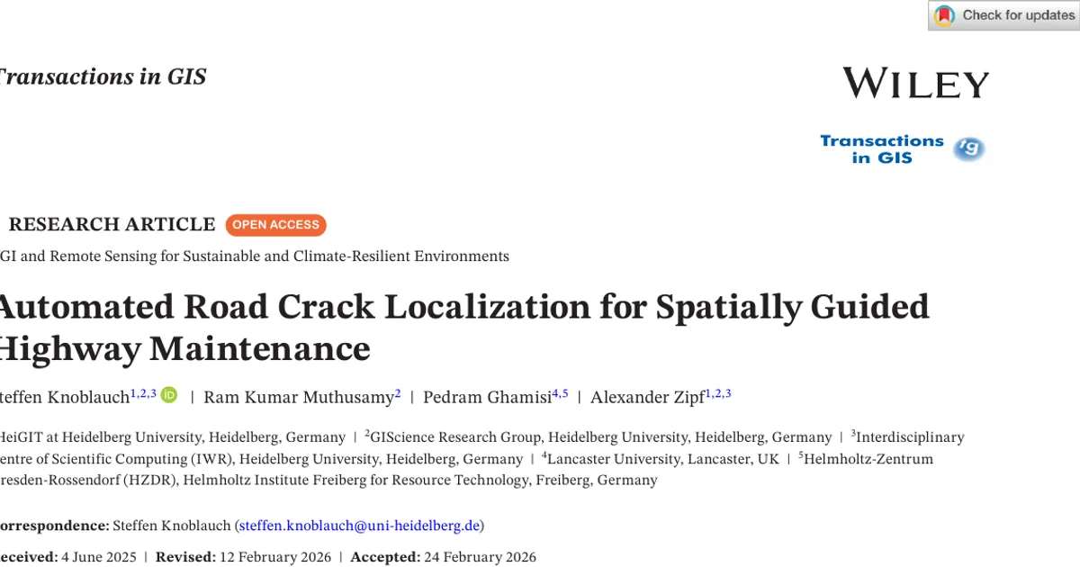 Automated Road Crack Localization for Spatially Guided Highway Maintenance