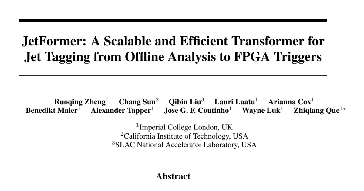 JetFormer: A Scalable and Efficient Transformer for Jet Tagging from Offline Analysis to FPGA Triggers