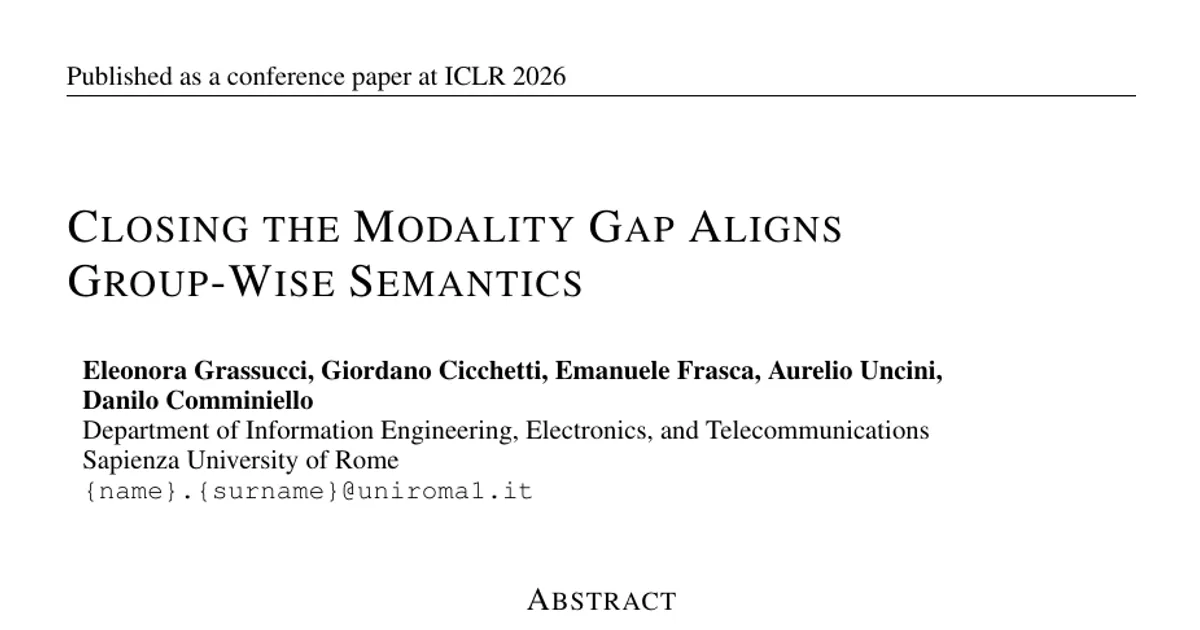 Closing the Modality Gap Aligns Group-Wise Semantics