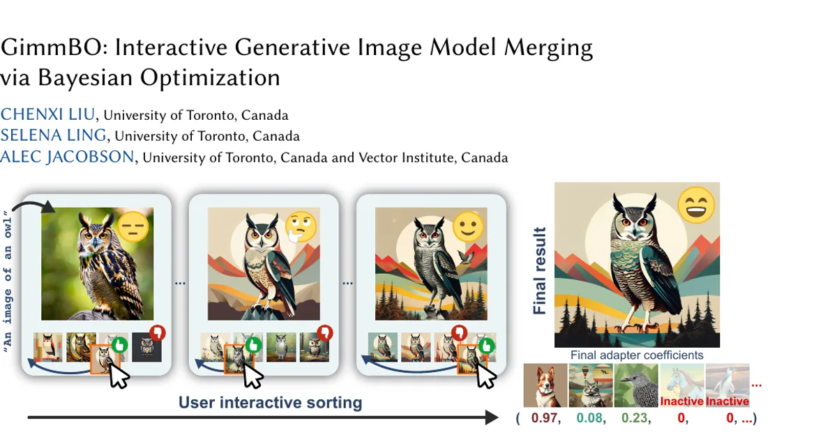 GimmBO: Interactive Generative Image Model Merging via Bayesian Optimization
