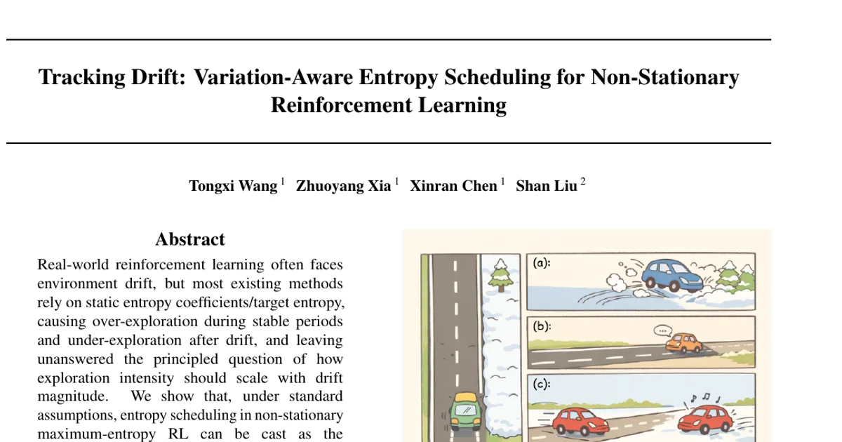 Tracking Drift: Variation-Aware Entropy Scheduling for Non-Stationary Reinforcement Learning