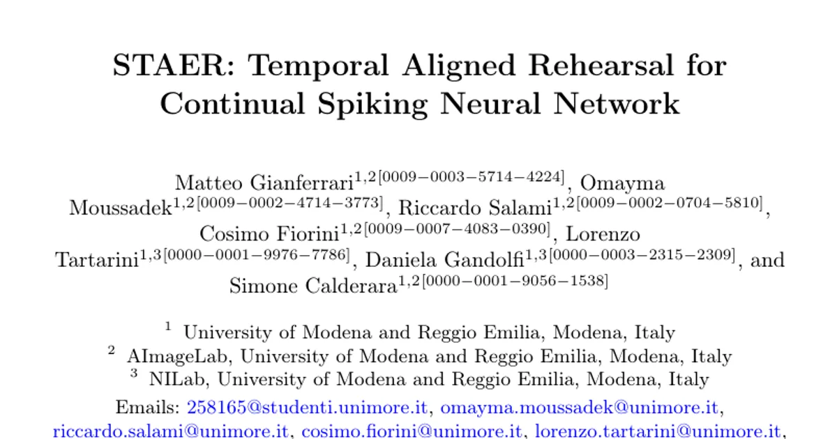 STAER: Temporal Aligned Rehearsal for Continual Spiking Neural Network