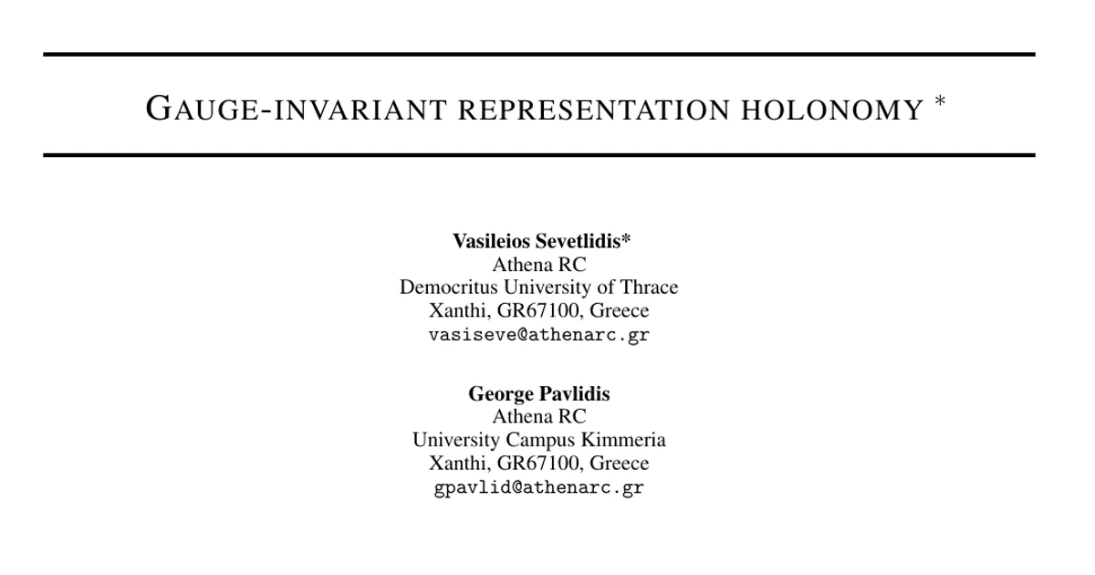 Gauge-invariant representation holonomy