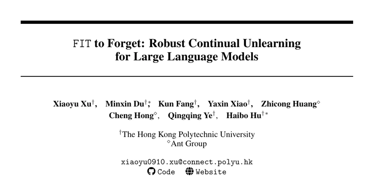 FIT to Forget: Robust Continual Unlearning for Large Language Models