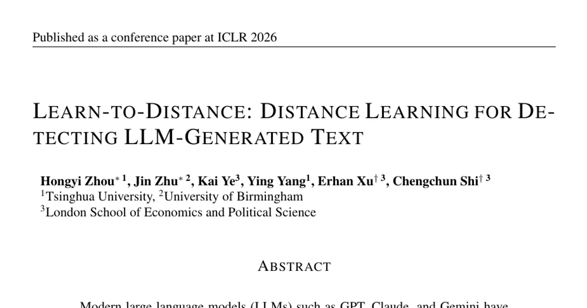 Learn-to-Distance: Distance Learning for Detecting LLM-Generated Text