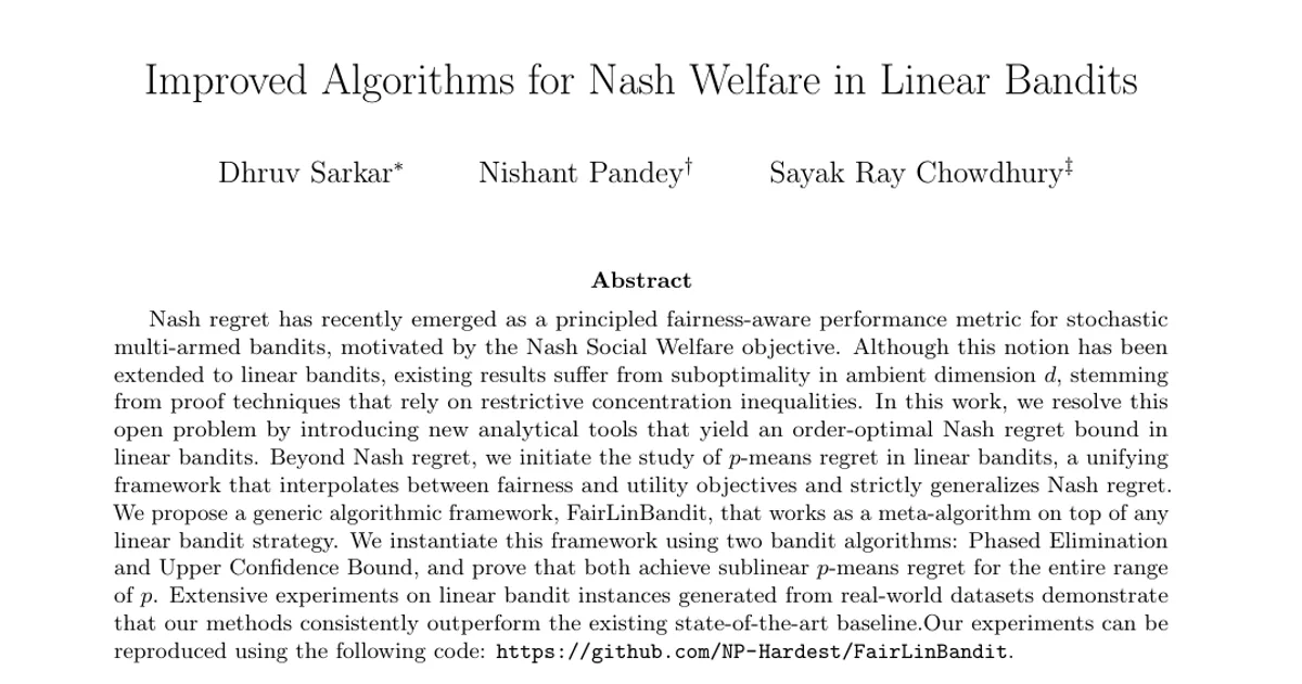 Improved Algorithms for Nash Welfare in Linear Bandits