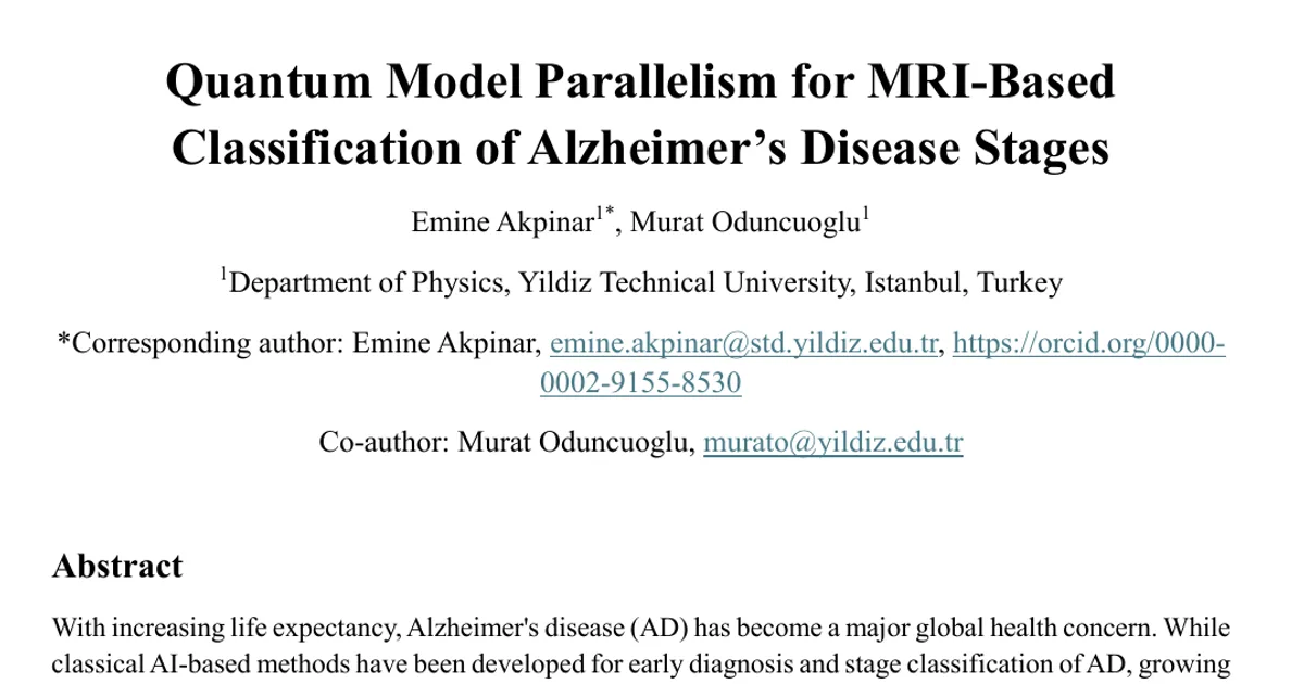Quantum Model Parallelism for MRI-Based Classification of Alzheimer's Disease Stages