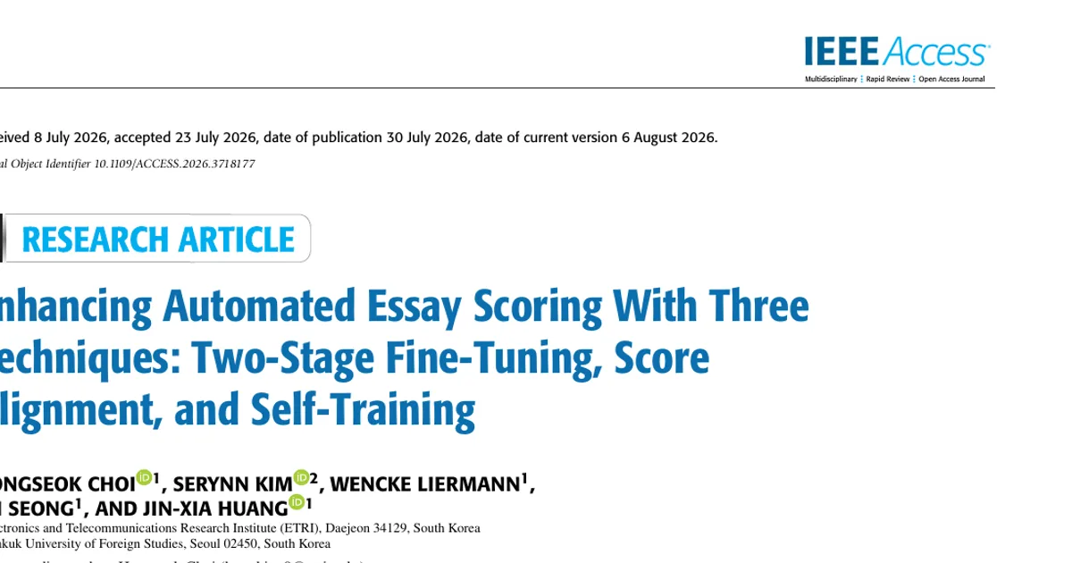 Enhancing Automated Essay Scoring With Three Techniques: Two-Stage Fine-Tuning, Score Alignment, and Self-Training