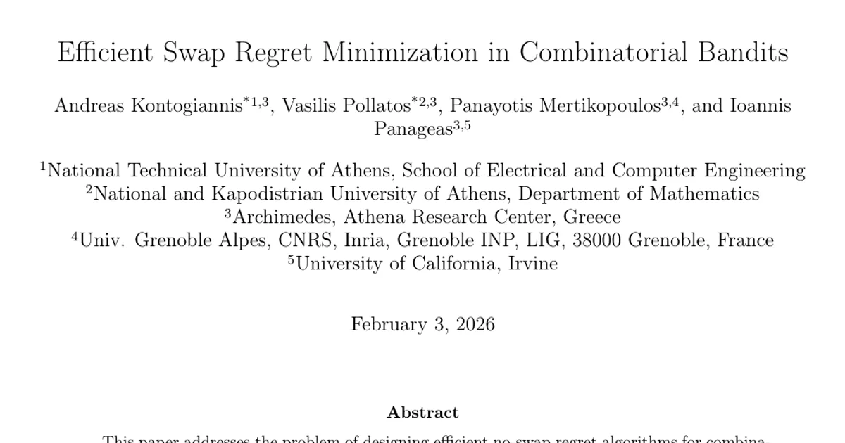 Efficient Swap Regret Minimization in Combinatorial Bandits