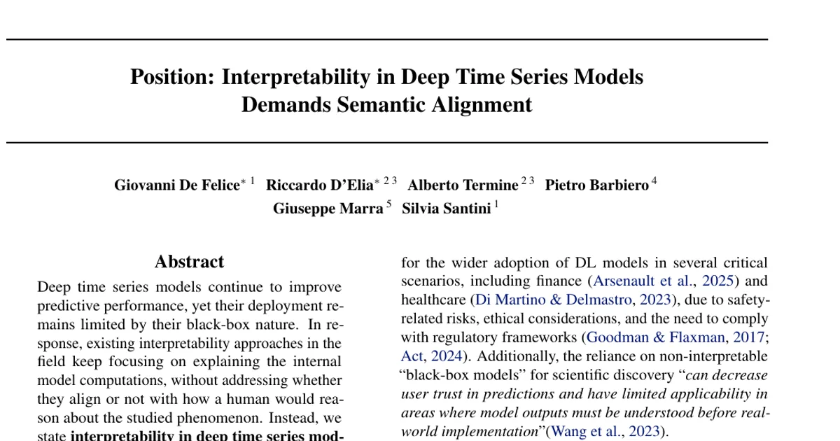 Interpretability in Deep Time Series Models Demands Semantic Alignment