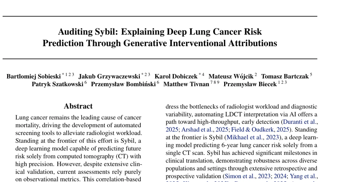 Auditing Sybil: Explaining Deep Lung Cancer Risk Prediction Through Generative Interventional Attributions