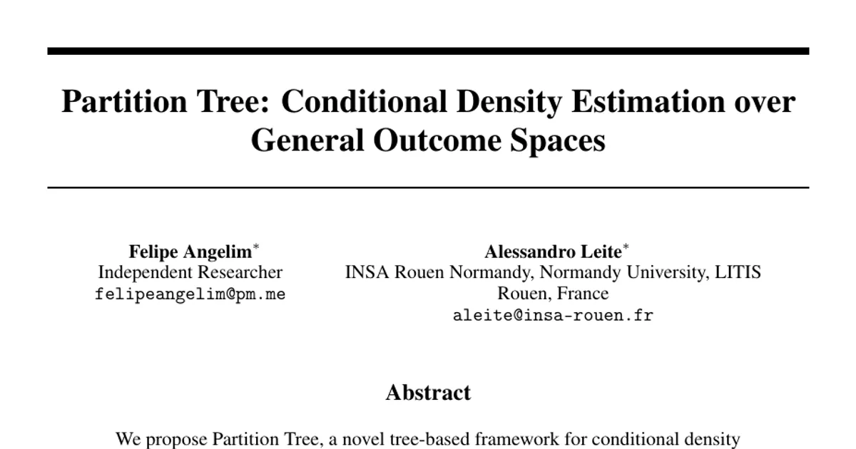 Partition Tree: Conditional Density Estimation over General Outcome Spaces