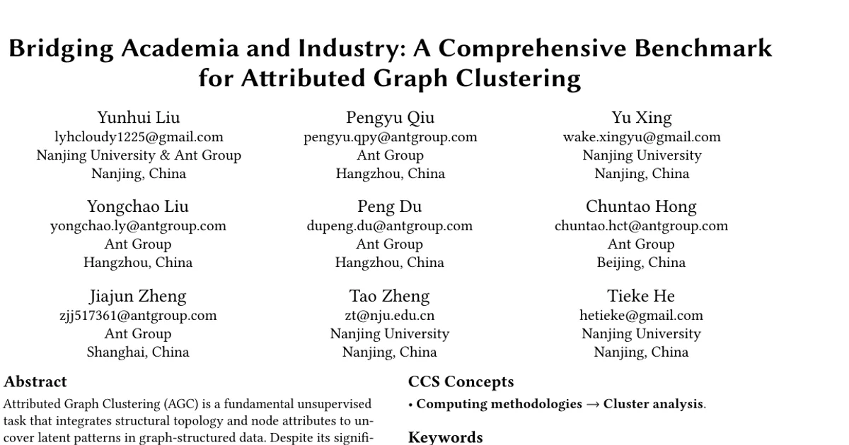 Bridging Academia and Industry: A Comprehensive Benchmark for Attributed Graph Clustering