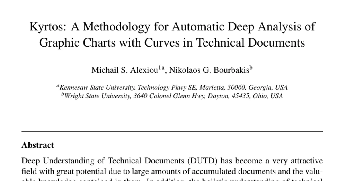 Kyrtos: A methodology for automatic deep analysis of graphic charts with curves in technical documents