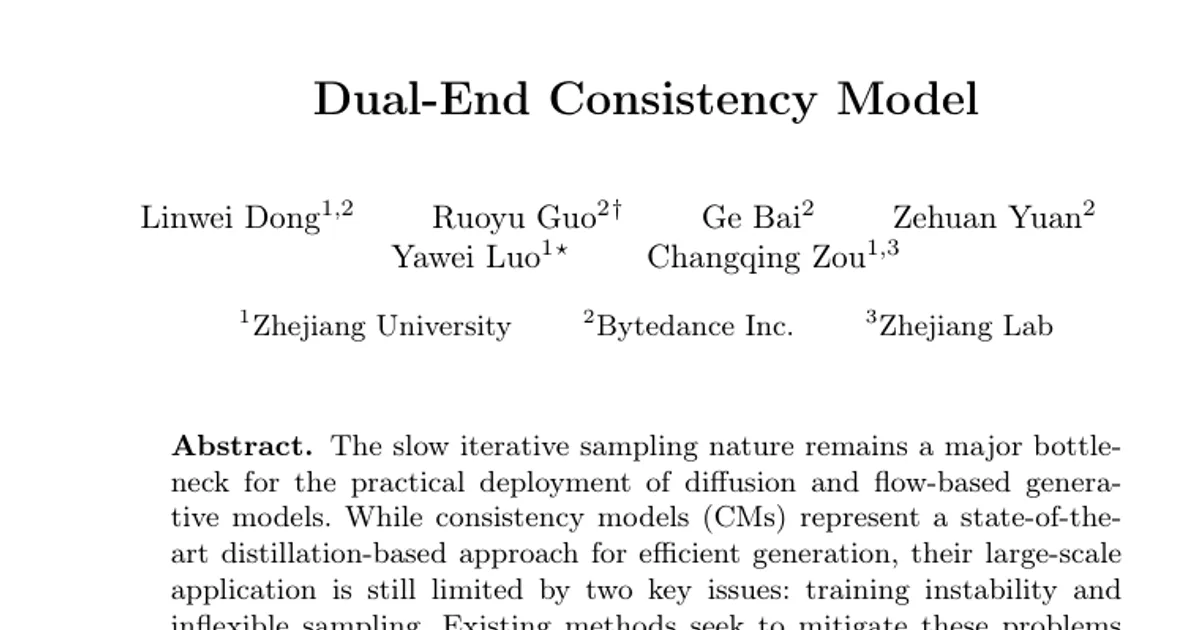 Dual-End Consistency Model
