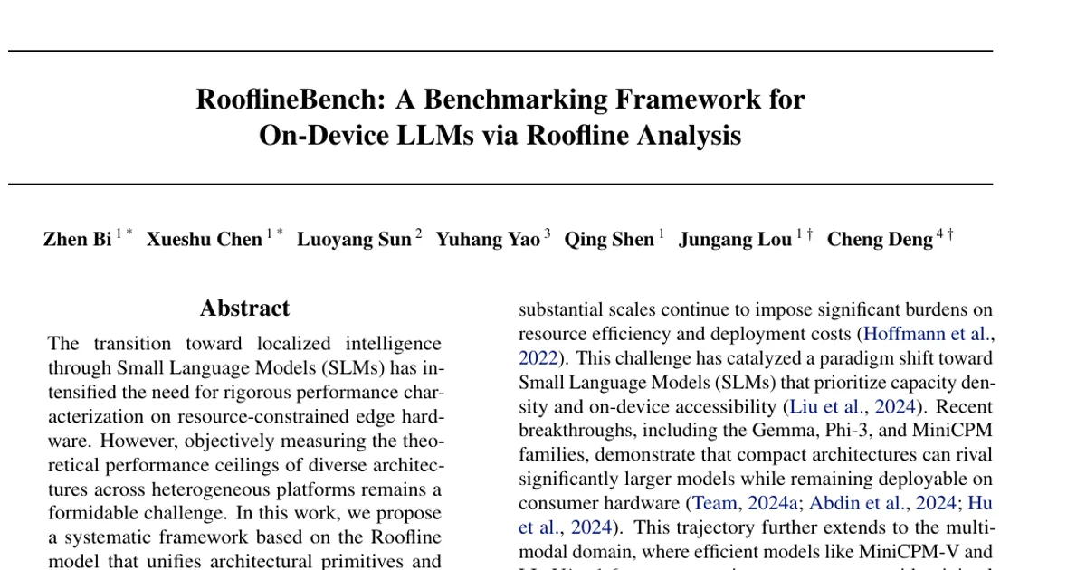 RooflineBench: A Benchmarking Framework for On-Device LLMs via Roofline Analysis