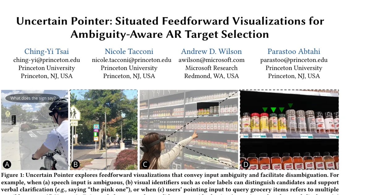 Uncertain Pointer: Situated Feedforward Visualizations for Ambiguity-Aware AR Target Selection