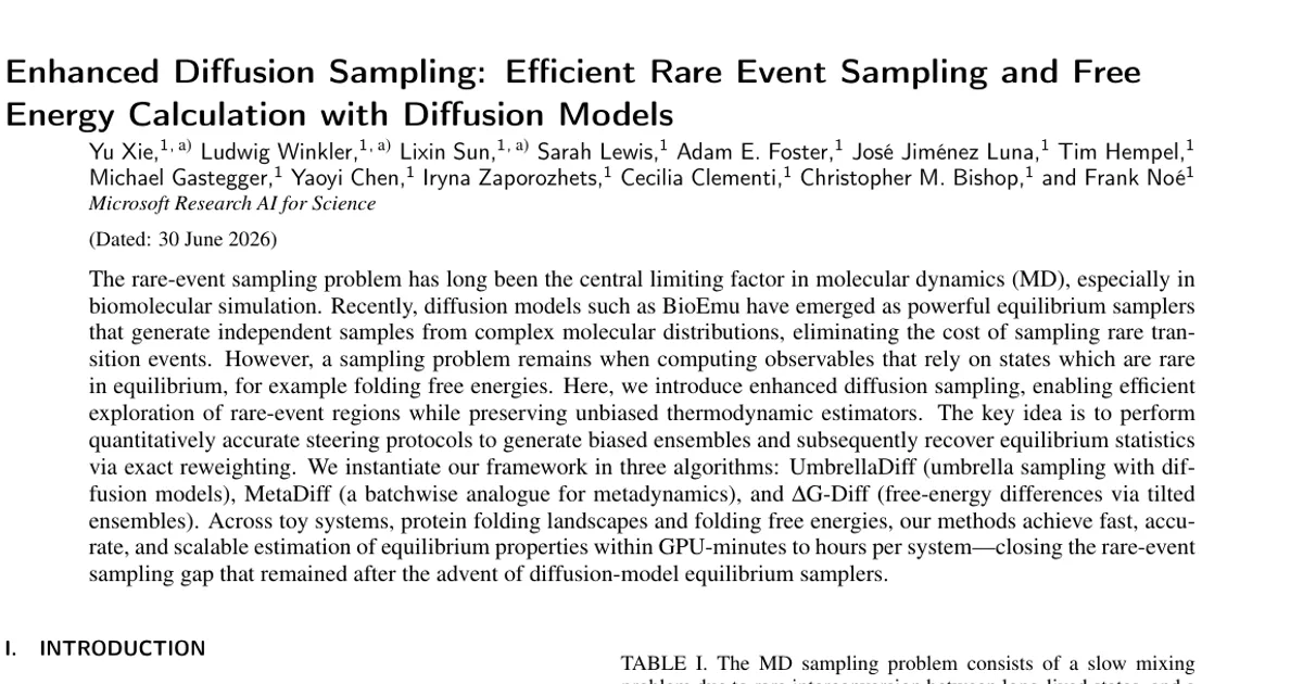 Enhanced Diffusion Sampling: Efficient Rare Event Sampling and Free Energy Calculation with Diffusion Models