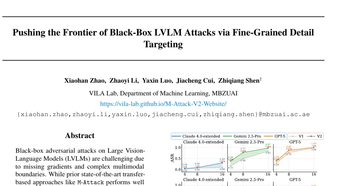 Pushing the Frontier of Black-Box LVLM Attacks via Fine-Grained Detail Targeting