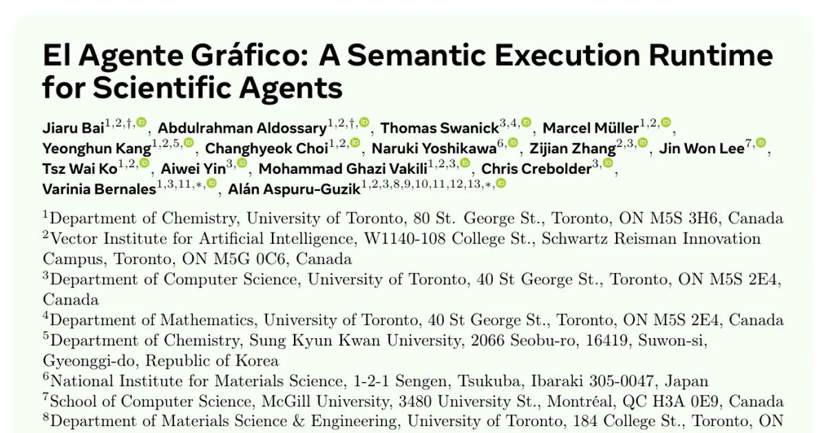 El Agente Gráfico: Structured Execution Graphs for Scientific Agents