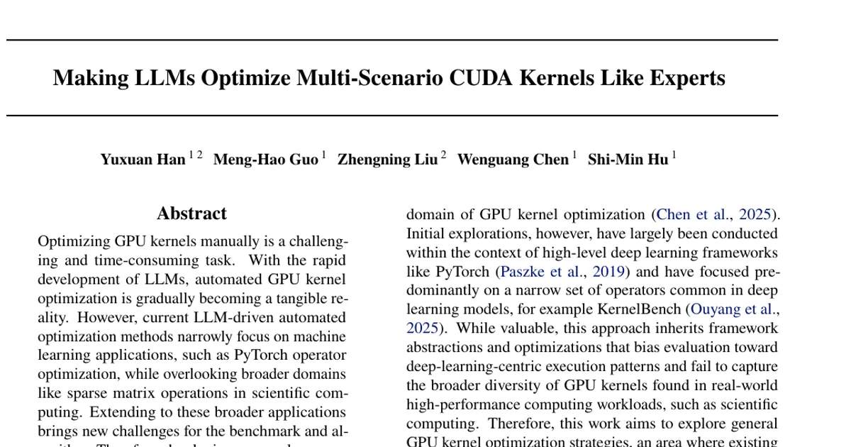 Making LLMs Optimize Multi-Scenario CUDA Kernels Like Experts