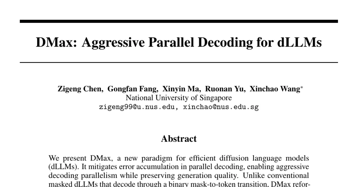 DMax: Aggressive Parallel Decoding for dLLMs