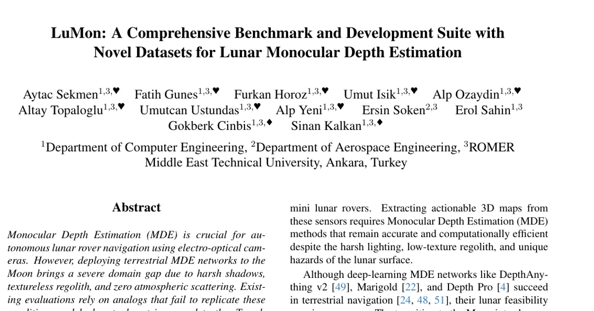 LuMon: A Comprehensive Benchmark and Development Suite with Novel Datasets for Lunar Monocular Depth Estimation