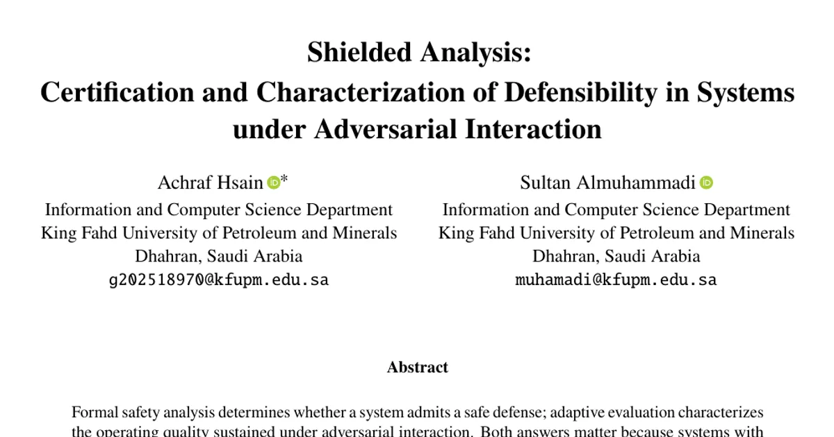 Beyond Runtime Enforcement: Shield Synthesis as Defensibility Analysis for Adversarial Networks