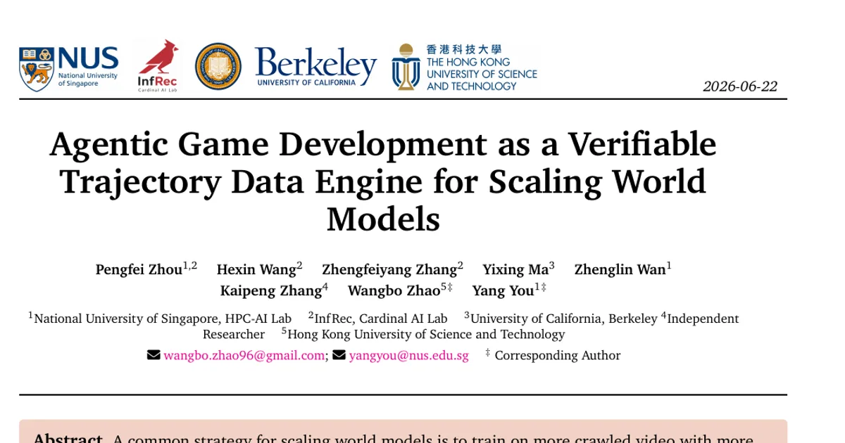 Agentic Game Development as a Verifiable Trajectory Data Engine for Scaling World Models