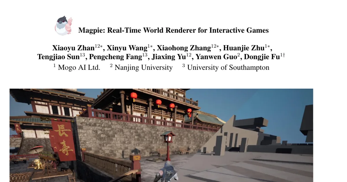 Magpie: Real-Time World Renderer for Interactive Games