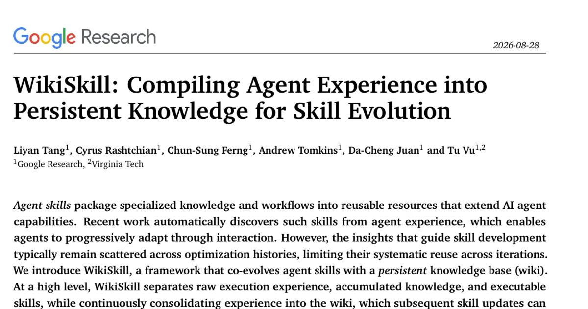 WikiSkill: Compiling Agent Experience into Persistent Knowledge for Skill Evolution