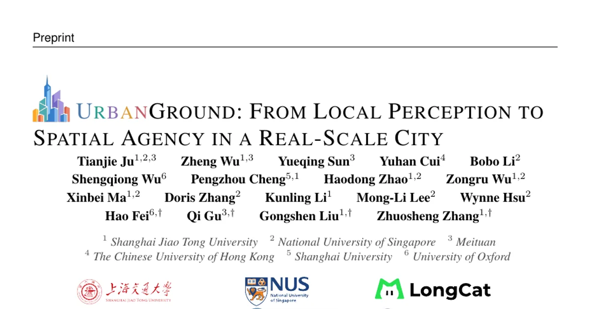 UrbanGround: dalla percezione locale alla capacità di agire nello spazio in una città a scala reale
