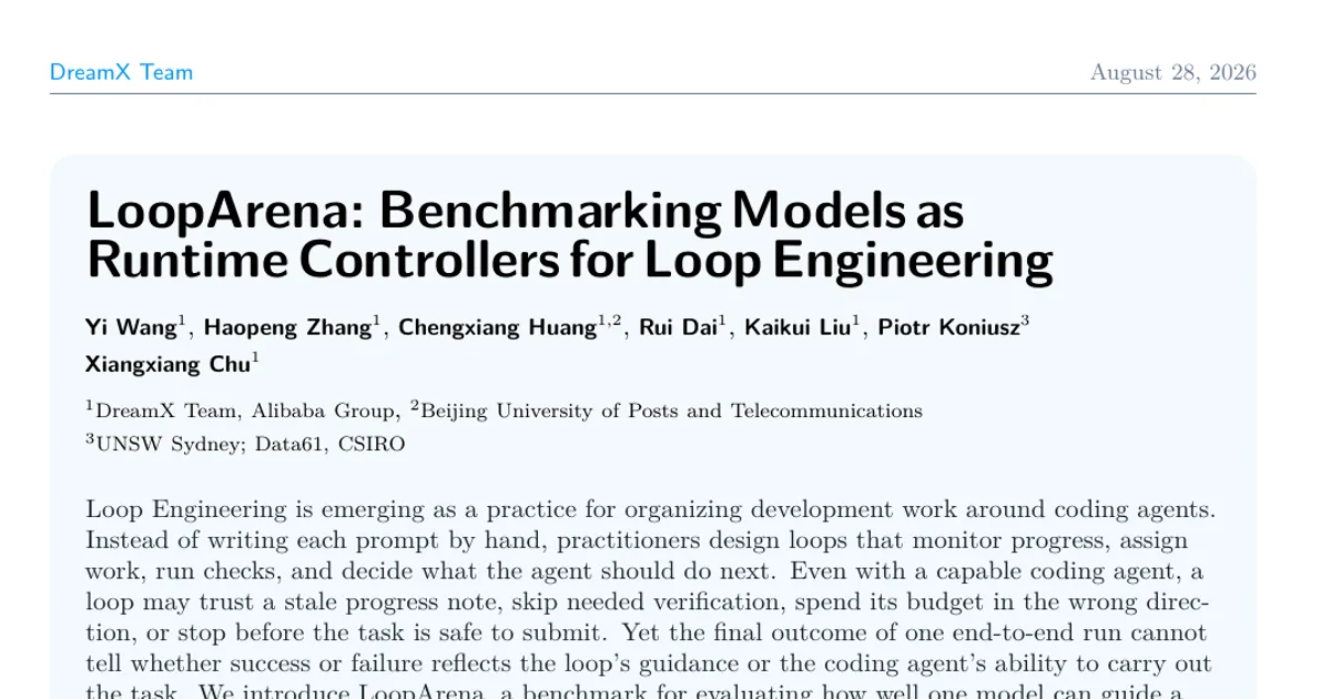 LoopArena: un benchmark per i modelli come controllori in fase di esecuzione nell’ingegneria dei loop