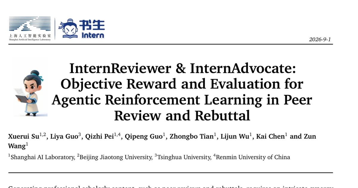 InternReviewer & InternAdvocate: Objective Reward and Evaluation for Agentic Reinforcement Learning in Peer Review and Rebuttal
