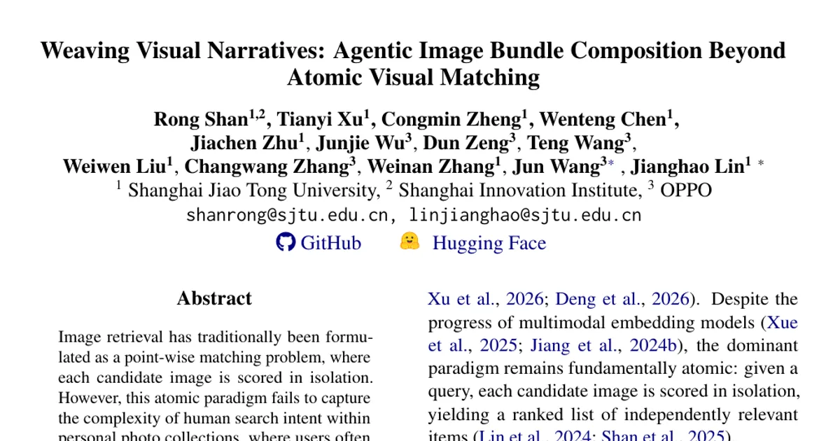 Weaving Visual Narratives: Agentic Image Bundle Composition Beyond Atomic Visual Matching