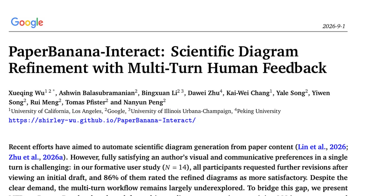 PaperBanana-Interact: Scientific Diagram Refinement with Multi-Turn Human Feedback