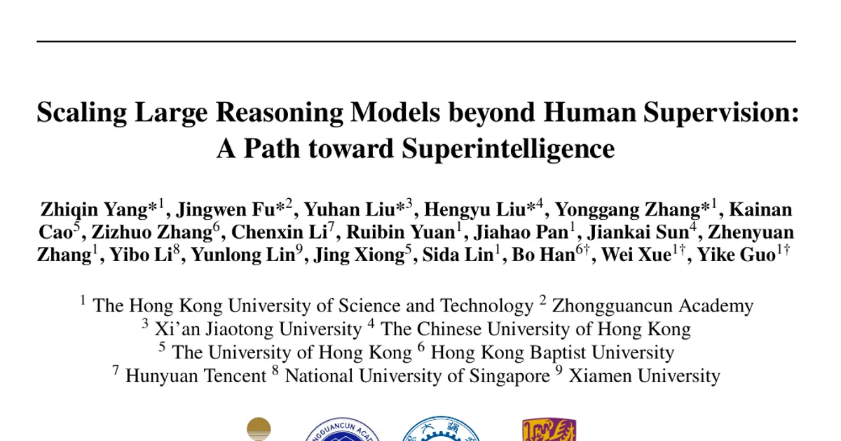 Scaling Large Reasoning Models beyond Human Supervision: A Path toward Superintelligence