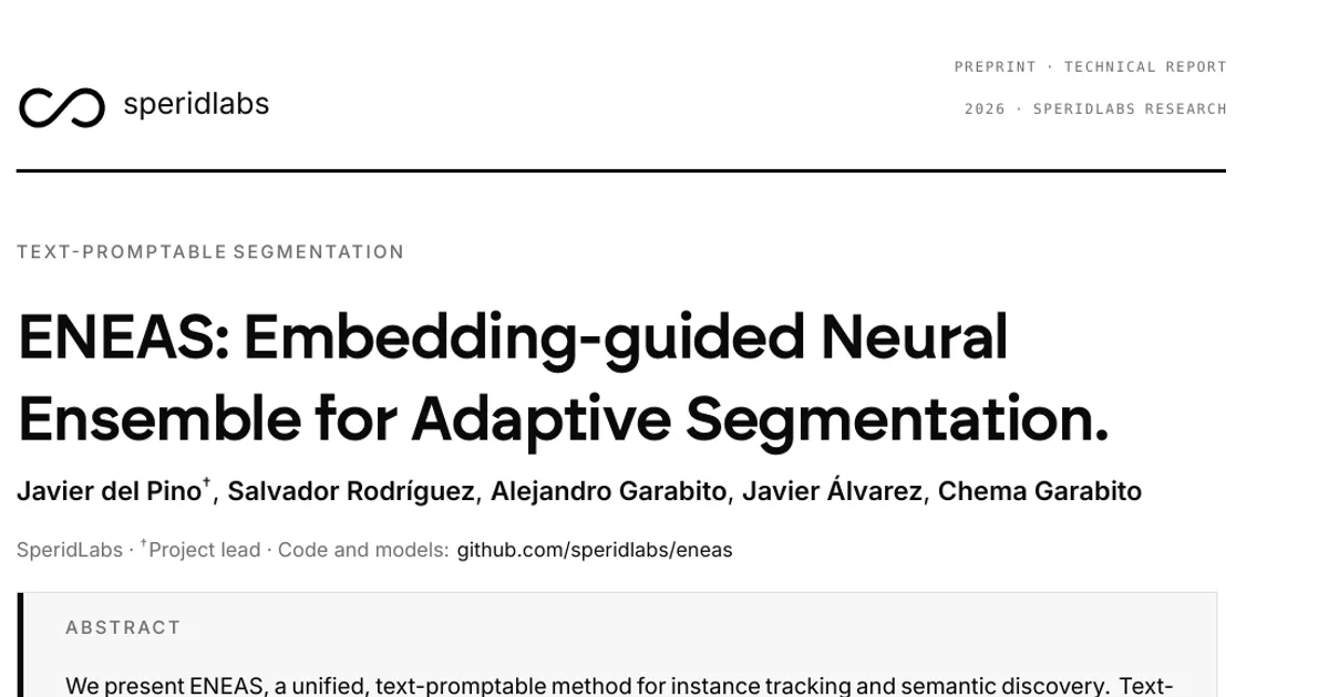 ENEAS: ensemble neurale guidato dagli embedding per la segmentazione adattiva