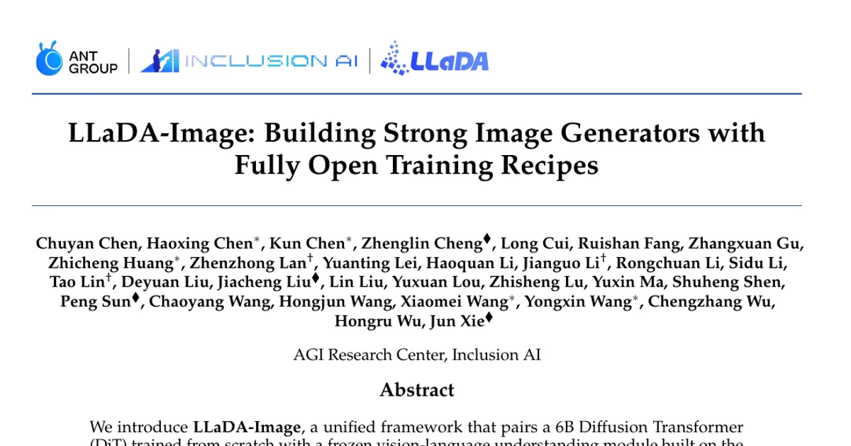 LLaDA-Image: Building Strong Image Generators with Fully Open Training Recipes