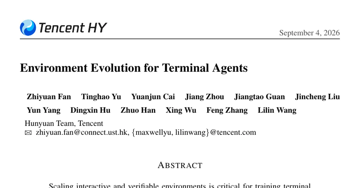 Environment Evolution for Terminal Agents