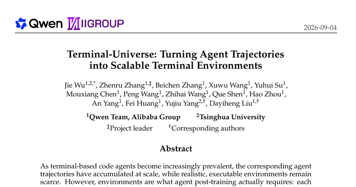 Terminal-Universe: Turning Agent Trajectories into Scalable Terminal Environments
