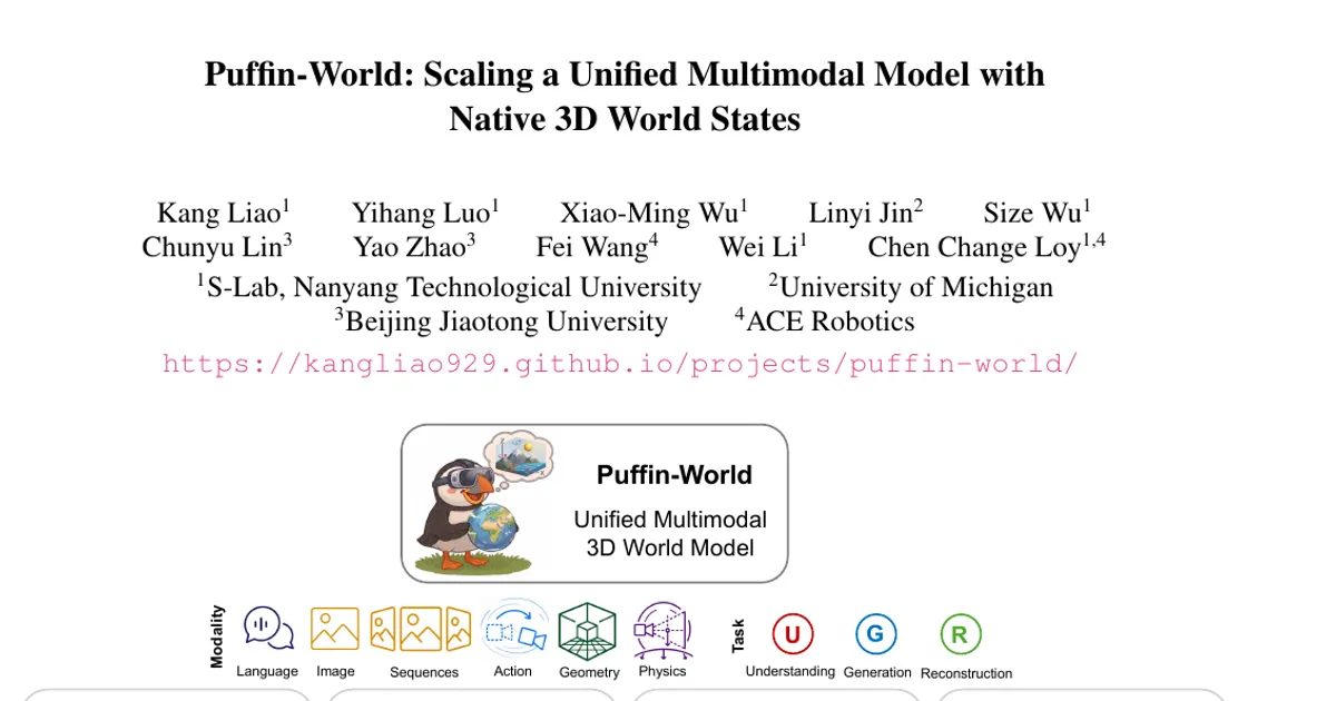 Puffin-World: Scaling a Unified Multimodal Model with Native 3D World States