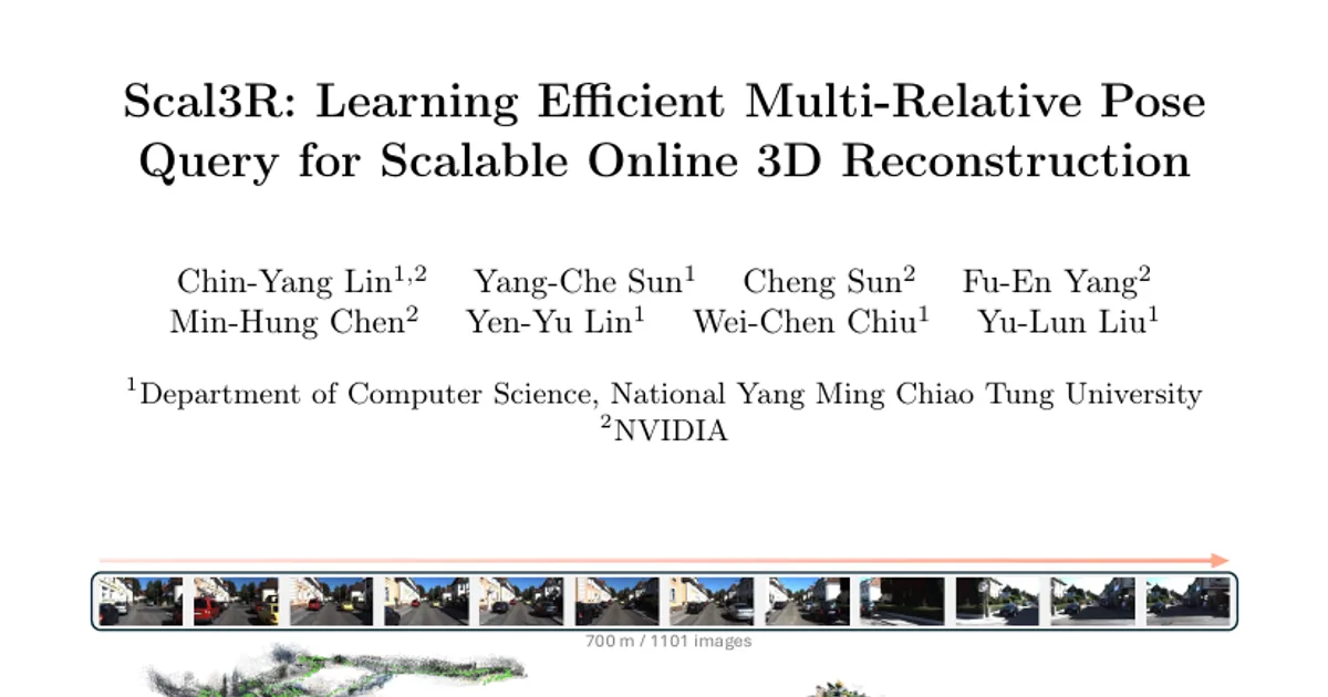 Scal3R: apprendere interrogazioni efficienti sulle pose relative a più riferimenti per una ricostruzione 3D online scalabile