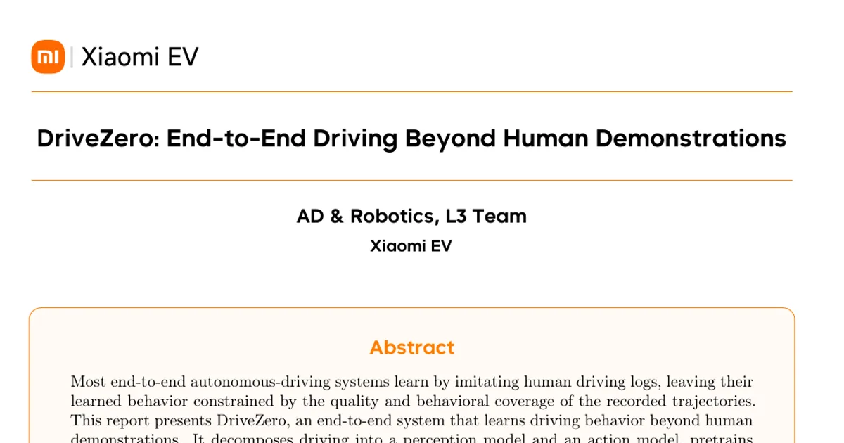 DriveZero: guida end-to-end oltre le dimostrazioni umane