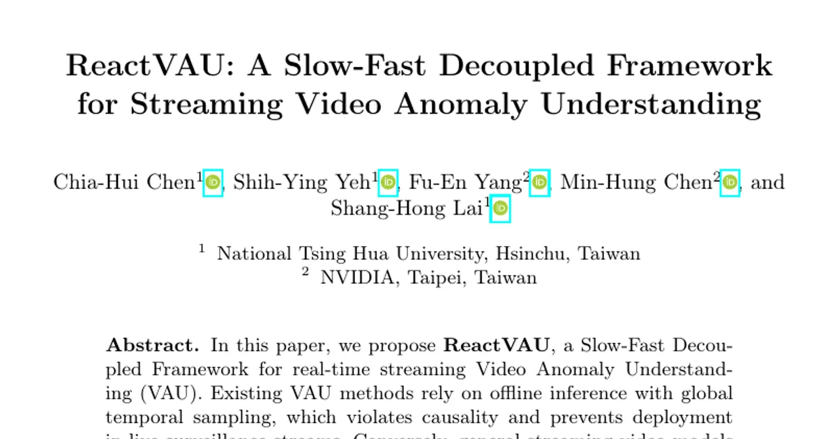 ReactVAU: A Slow-Fast Decoupled Framework for Streaming Video Anomaly Understanding