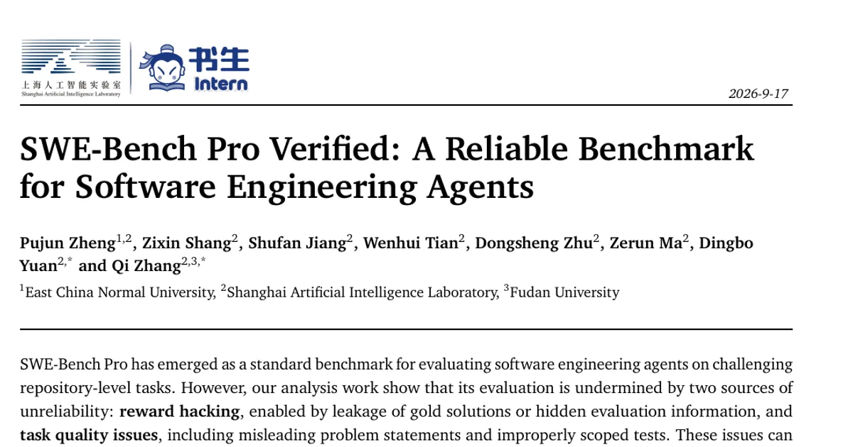 SWE-Bench Pro Verified: A Reliable Benchmark for Software Engineering Agents