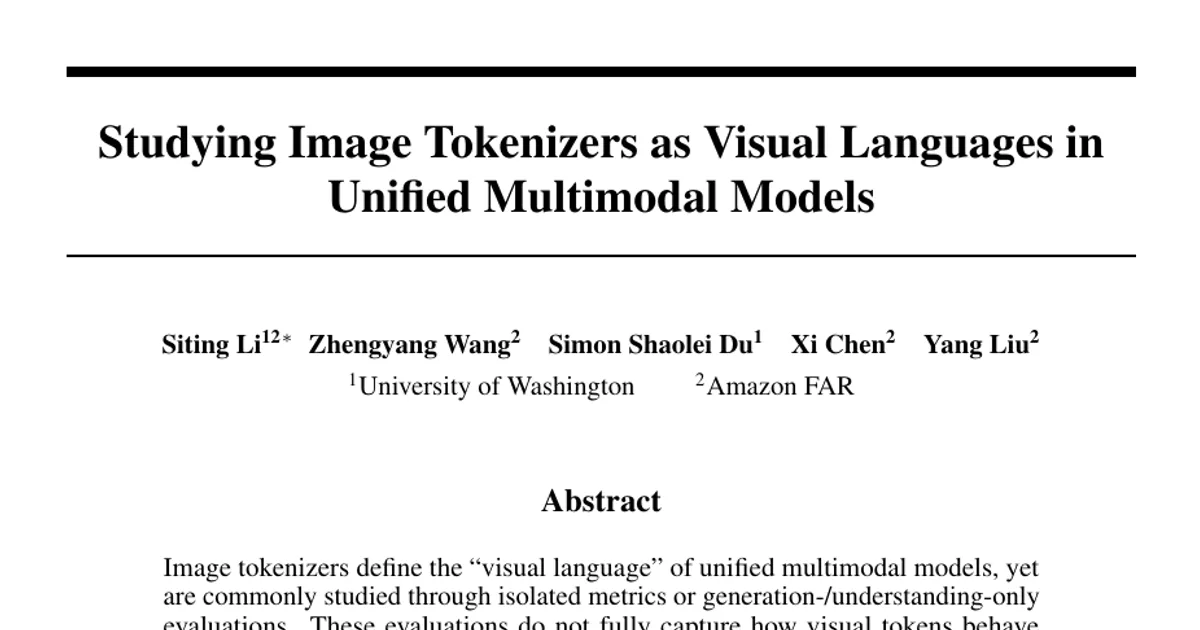 Studiare i tokenizer di immagini come linguaggi visivi nei modelli multimodali unificati