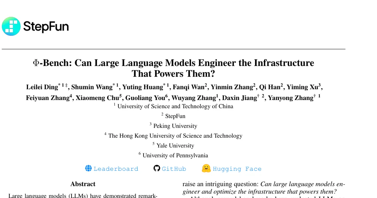 $Φ$-Bench: Can Large Language Models Engineer the Infrastructure That Powers Them?